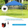 17 x 10 Feet Foldable Pop Up Canopy with Adjustable Dual Awnings - Gallery View 43 of 48