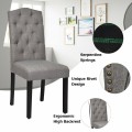 Set of 2 Modern Tufted Dining Chairs with Padded Seat - Gallery View 12 of 36