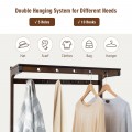 5-In-1 Bamboo Coat Rack Shoe Bench Entryway Hall Tree with Storage Box - Gallery View 9 of 12