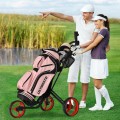 3 Wheel Folding Golf Push Cart with Brake Scoreboard Adjustable Handle - Gallery View 1 of 47
