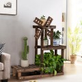 Wood Plant Stand 4 Tier Shelf Multiple Space-saving Rack - Gallery View 1 of 11