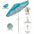 6.5 Feet Beach Umbrella with Sun Shade and Carry Bag without Weight Base - Gallery View 5 of 34