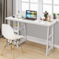 Trestle Computer Desk Home Office Workstation with Removable Shelves - Gallery View 1 of 30
