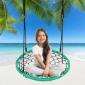 Net Hanging Swing Chair with Adjustable Hanging Ropes