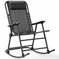 Outdoor Patio Headrest Folding Zero Gravity Rocking Chair - Gallery View 37 of 53