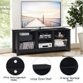 Universal Wooden TV Stand for TVs up to 60 Inch with 6 Open Shelves - Gallery View 24 of 24