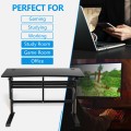 Pneumatic Height Adjustable Gaming Desk T Shaped Game Station with Power Strip Tray - Gallery View 8 of 12