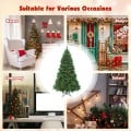 6.5 Feet Pre-lit Hinged Christmas Tree with LED Lights - Gallery View 7 of 12