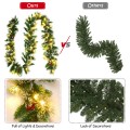 9 Feet Pre-lit Snow Flocked Tips Christmas Garland with Red Berries