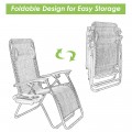 Outdoor Folding Zero Gravity Reclining Lounge Chair with Utility Tray - Gallery View 58 of 101