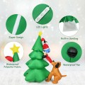 6.5 Feet Outdoor Inflatable Christmas Tree Santa Decor with LED Lights - Gallery View 5 of 10