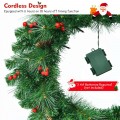 24 Inch Pre-lit Artificial Spruce Christmas Wreath - Gallery View 5 of 12