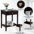 Wooden Bedside Sofa Table with Sliding Drawer - Gallery View 12 of 36