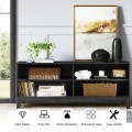 58 Inch Modern Media Center Wood TV Stand with 4 Open Storage Shelves - Gallery View 14 of 35