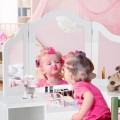 2-in-1 Detachable Design Kids Vanity Dressing Table