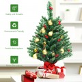 2 Feet Artificial Battery Operated Christmas Tree with LED Lights - Gallery View 9 of 10