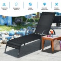 Adjustable Patio Chaise Folding Lounge Chair with Backrest - Gallery View 13 of 36