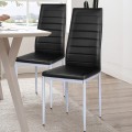 4 Pieces PVC Elegant Design Leather Dining Side Chairs