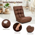4-Position Adjustable Floor Chair Folding Lazy Sofa - Gallery View 5 of 31