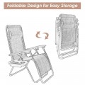 Outdoor Folding Zero Gravity Reclining Lounge Chair with Utility Tray - Gallery View 9 of 101