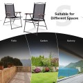 Set of 2 Patio Folding Sling Back Camping Deck Chairs - Gallery View 5 of 44