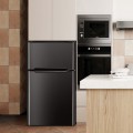 3.2 cu ft Compact Stainless Steel Refrigerator