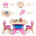 Kids Activity Table and Chair Set Play Furniture with Storage - Gallery View 17 of 34