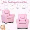 Children's PU Leather Recliner Chair with Front Footrest - Gallery View 30 of 62
