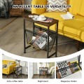 Narrow End Table with Magazine Holder Sling for Small Space - Gallery View 5 of 12