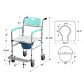 Multifunctional Rolling Commode Chair with Removable Toilet - Gallery View 16 of 23