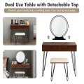 Industrial Makeup Dressing Table with 3 Lighting Modes - Gallery View 10 of 39