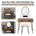 Industrial Makeup Dressing Table with 3 Lighting Modes - Gallery View 23 of 39