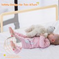 59 Inch Extra Long Folding Breathable Baby Children Toddlers Bed Rail Guard with Safety Strap - Gallery View 19 of 40