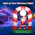 7.5 Feet Inflatable Christmas Lighted Santa Claus - Gallery View 2 of 10