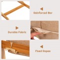 Bamboo Sofa Table End Table Bedside Table with Storage Bag - Gallery View 10 of 10