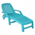 Adjustable Patio Sun Lounger with Weather Resistant Wheels - Gallery View 42 of 57