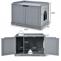 Cat Litter Box Enclosure with Double Doors for Large Cat and Kitty - Gallery View 14 of 40