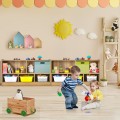 Kids 2-Shelf Bookcase 5-Cube Wood Toy Storage Cabinet Organizer - Gallery View 15 of 38