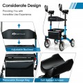 2-in-1 Multipurpose Rollator Walker with Large Seat - Gallery View 19 of 20