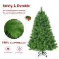 6 Feet Hinged Artificial Christmas Tree Holiday Decoration with Stand - Gallery View 10 of 12