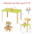 3 Piece Kids Wooden Activity Table and 2 Chairs Set - Gallery View 4 of 24