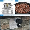 40000BTU Outdoor Propane Burning Fire Bowl Column Realistic Look Firepit Heater - Gallery View 11 of 27