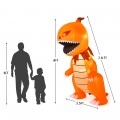 8 Feet Halloween Inflatables Pumpkin Head Dinosaur with LED Lights and 4 Stakes - Gallery View 4 of 11