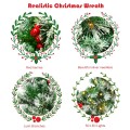 24-Inch Pre-lit Flocked Christmas Spruce Wreath with LED Lights - Gallery View 5 of 10