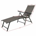 2 Pieces Patio Furniture Adjustable Pool Chaise Lounge Chair Outdoor Recliner - Gallery View 4 of 12
