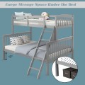 Twin Over Full Bunk Bed with Ladder and Guardrail - Gallery View 22 of 35