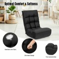 4-Position Adjustable Floor Chair Folding Lazy Sofa - Gallery View 12 of 31
