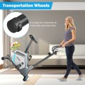 Magnetic Exercise Bike Upright Cycling Bike with LCD Monitor and Pulse Sensor - Gallery View 8 of 12