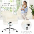 Modern Fluffy Faux Fur Vanity Office Chair for Teens Girls - Gallery View 10 of 12