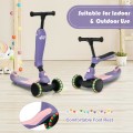 2-in-1 Kids Kick Scooter with Flash Wheels for Girls and Boys from 1.5 to 6 Years Old - Gallery View 27 of 30